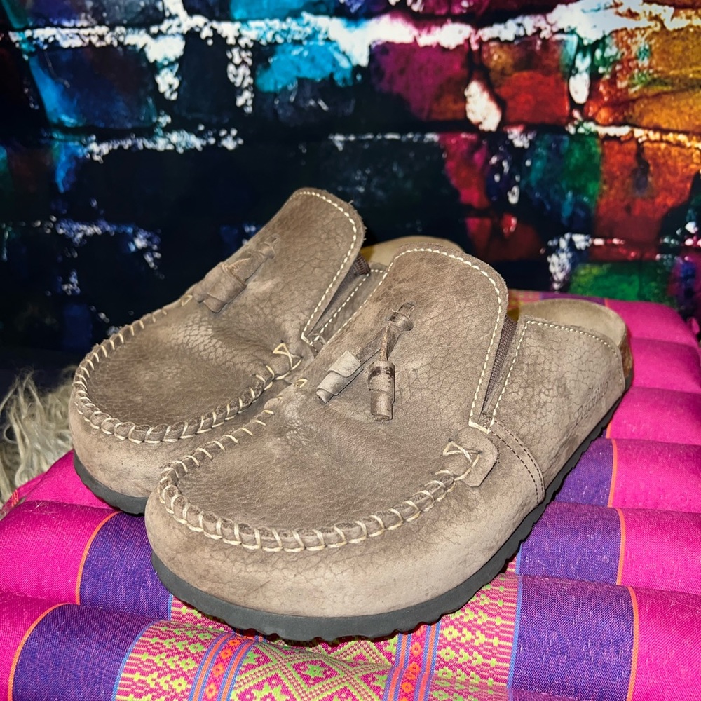 Papillio by Birkenstock ladies size 39 leather clogs